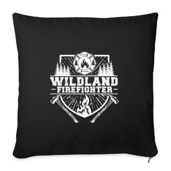 Wildland Firefighter Forest Fire Brigade - Sofa pillowcase 17,3'' x 17,3'' (45 x 45 cm) - black - Front