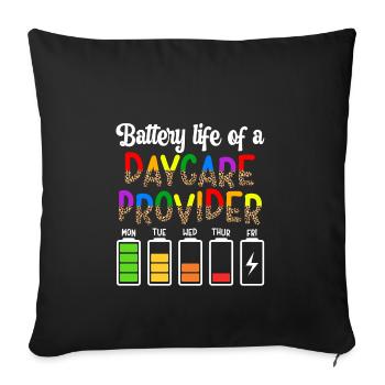 Childcare Provider Childcare Provider Babysitter - Sofa pillowcase 17,3'' x 17,3'' (45 x 45 cm) - black - Front