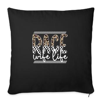 Racing Woman Motorsport Wife of Racing Driver Woman - Sofa pillowcase 17,3'' x 17,3'' (45 x 45 cm) - black - Front