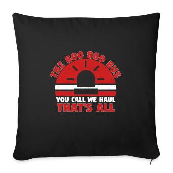 Boo Bus You Call We haul Thats All - Sofa pillowcase 17,3'' x 17,3'' (45 x 45 cm) - black - Front