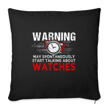 Watch Collector Watch Watchmaker - Sofa pillowcase 17,3'' x 17,3'' (45 x 45 cm) - black - Front