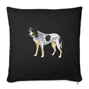 Bluetick Coonhound cadeau drôle de dicton - Housse de coussin décorative 45 x 45 cm - noir - Devant