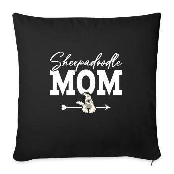 Sheepadoodle Doodle Dog - Sofa pillowcase 17,3'' x 17,3'' (45 x 45 cm) - black - Front