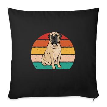 Mastiff Dog Old English Mastiff - Sofa pillowcase 17,3'' x 17,3'' (45 x 45 cm) - black - Front
