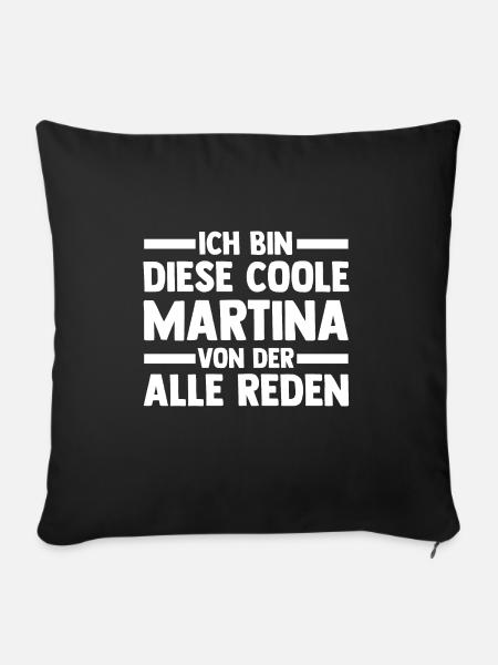 Martina - Sofakissenbezug 45 x 45 cm - Schwarz
