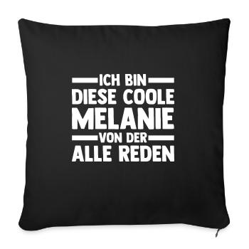 Melanie - Sofakissenbezug 45 x 45 cm - Schwarz - Vorne