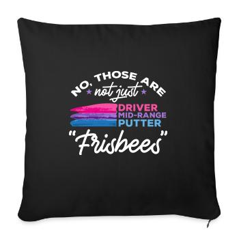 Discgolf Disc Golf Frisbee - Sofa pillowcase 17,3'' x 17,3'' (45 x 45 cm) - black - Front