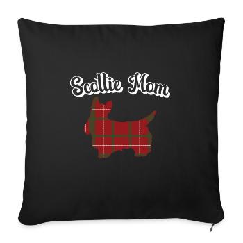 Scottish Terrier Scottie Dog - Sofa pillowcase 17,3'' x 17,3'' (45 x 45 cm) - black - Front