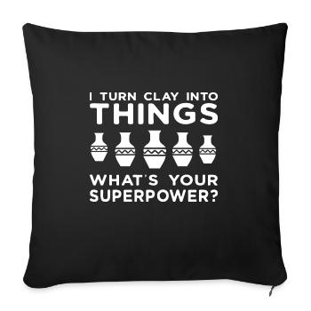 Pottery Pottery Pottery Artist Clay - Sofa pillowcase 17,3'' x 17,3'' (45 x 45 cm) - black - Front