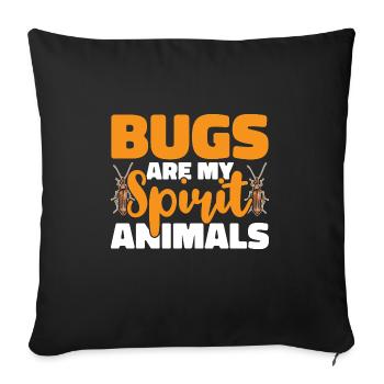 Collectionneur d’insectes Insectes, Amateur de coléoptères, Entomologiste - Housse de coussin décorative 45 x 45 cm - noir - Devant