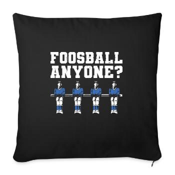 Joueur de baby-foot Baby-foot N’importe qui - Housse de coussin décorative 45 x 45 cm - noir - Devant