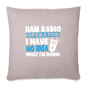 Opérateur radio amateur amateur Anten - Housse de coussin décorative 45 x 45 cm - taupe clair - Devant