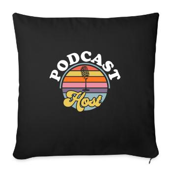 Podcaster Podcast - Sofa pillowcase 17,3'' x 17,3'' (45 x 45 cm) - black - Front