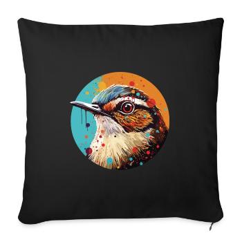 Troglodyte - Housse de coussin décorative 45 x 45 cm - noir - Devant