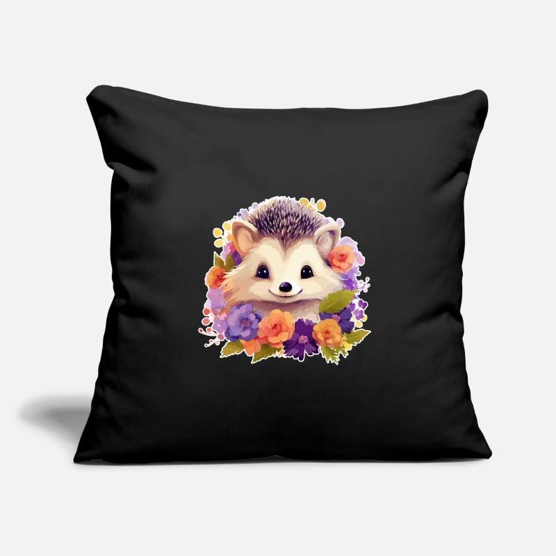 Hérisson mignon Housse de coussin décorative 45 x 45 cm