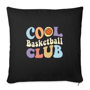 Cool Basketball Club Basketballer Crew Coach - Sofakissenbezug 45 x 45 cm - Schwarz - Vorne
