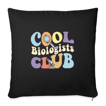 Cool Biologists Club Microbiologist Crew Marine - Sofa pillowcase 17,3'' x 17,3'' (45 x 45 cm) - black - Front