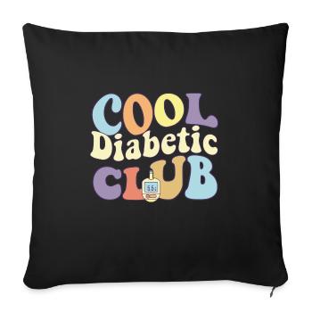 Cool Diabetic Club Diabetes Warrior Awareness - Sofa pillowcase 17,3'' x 17,3'' (45 x 45 cm) - black - Front