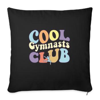 Cool Gymnasts Club Gymnastics Athlete Acrobat - Sofa pillowcase 17,3'' x 17,3'' (45 x 45 cm) - black - Front