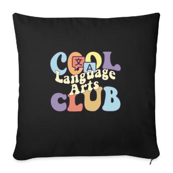 Cool Language Arts Club BA Language Arts Student - Sofakissenbezug 45 x 45 cm - Schwarz - Vorne
