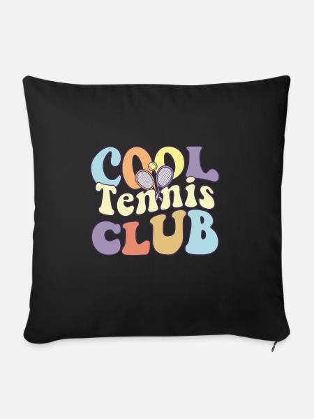 Cool Tennis Club Tennis Coach Tennis Crew Matching - Sofakissenbezug 45 x 45 cm - Schwarz