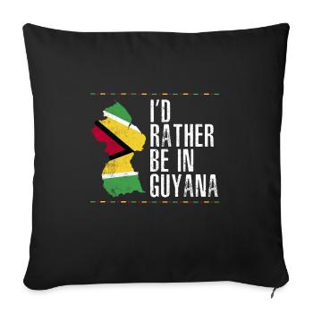 Guyana Flag Guyanese Guyana - Sofa pillowcase 17,3'' x 17,3'' (45 x 45 cm) - black - Front