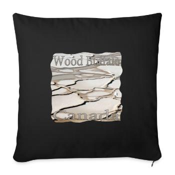 Parc national Wood Buffalo Plaines salées, Canada - Housse de coussin décorative 45 x 45 cm - noir - Devant