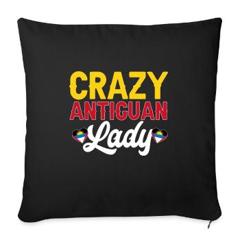 Flag of Antigua and Barbuda - Sofa pillowcase 17,3'' x 17,3'' (45 x 45 cm) - black - Front