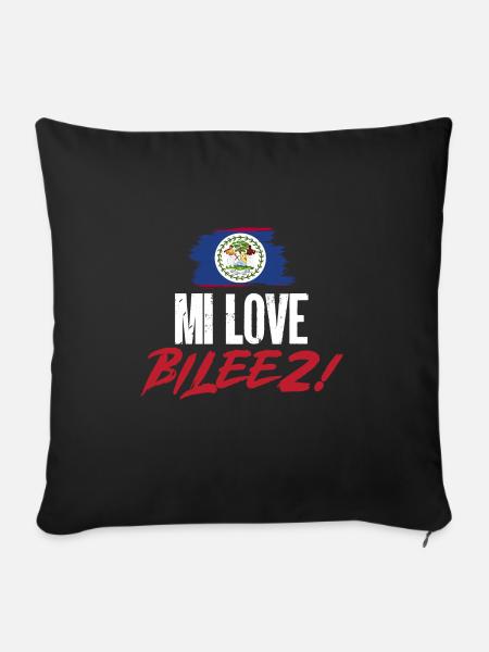 Belize Flagge Belizer - Sofakissenbezug 45 x 45 cm - Schwarz
