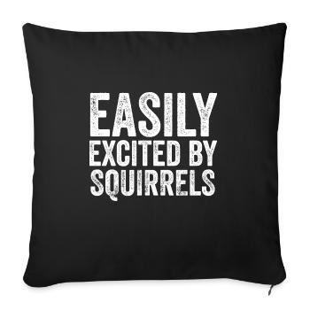 Funny Forest Animal Rodent Cool Easily Excited By - Sofakissenbezug 45 x 45 cm - Schwarz - Vorne