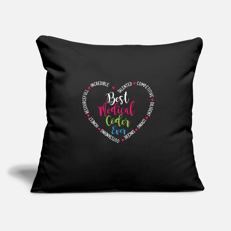 Spécialiste du codage de codeur médical Housse de coussin décorative 45 x 45 cm