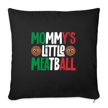 Boulettes de viande Italie Cuisine italienne - Housse de coussin décorative 45 x 45 cm - noir - Devant
