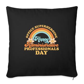 Secrétaire, Adjointe administrative, Commis de bureau - Housse de coussin décorative 45 x 45 cm - noir - Devant