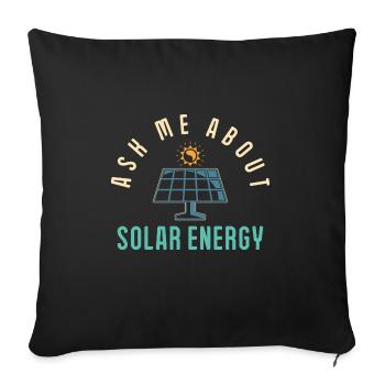 Solar Panel Solar Energy Solar Power - Sofa pillowcase 17,3'' x 17,3'' (45 x 45 cm) - black - Front