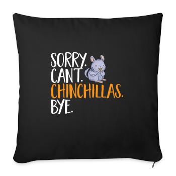 Chinchilla - Housse de coussin décorative 45 x 45 cm - noir - Devant