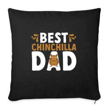 Chinchilla - Housse de coussin décorative 45 x 45 cm - noir - Devant