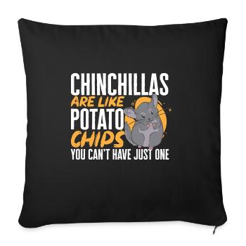 Chinchilla - Housse de coussin décorative 45 x 45 cm - noir - Devant