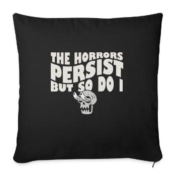 Les horreurs persistent, mais moi aussi Skeleton Internet - Housse de coussin décorative 45 x 45 cm - noir - Devant
