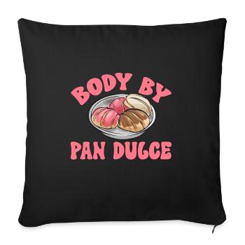 Concha Hispanique Mexicain Pan Dulce - Housse de coussin décorative 45 x 45 cm - noir - Devant