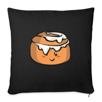Rouleau à la cannelle - Housse de coussin décorative 45 x 45 cm - noir - Devant
