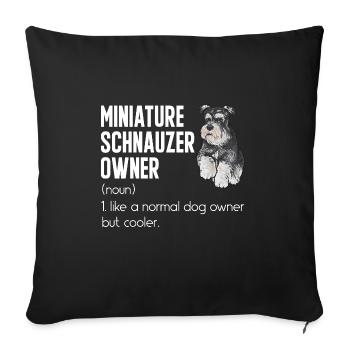 Schnauzer nain Chien Schnauzer - Housse de coussin décorative 45 x 45 cm - noir - Devant