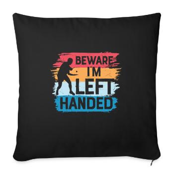 Table Tennis Ping Pong - Housse de coussin décorative 45 x 45 cm - noir - Devant
