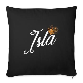 Isla Custom Name for Women Kids Toddlers - Isla - Sofa pillowcase 17,3'' x 17,3'' (45 x 45 cm) - black - Front