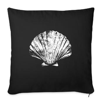 Chemin - Pétoncle - Pèlerinage - Santiago - Housse de coussin décorative 45 x 45 cm - noir - Devant