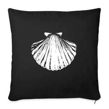 Chemin - Pétoncle - Pèlerinage - Santiago - Housse de coussin décorative 45 x 45 cm - noir - Devant