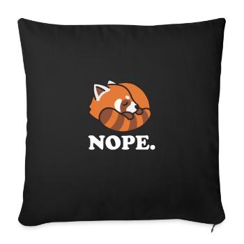 Red Panda - Sofa pillowcase 17,3'' x 17,3'' (45 x 45 cm) - black - Front