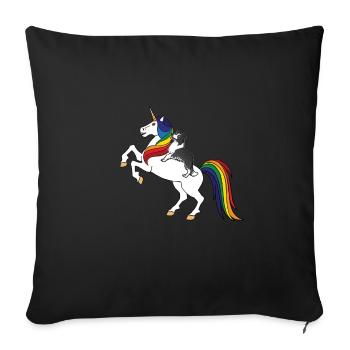 Border collie - Housse de coussin décorative 45 x 45 cm - noir - Devant