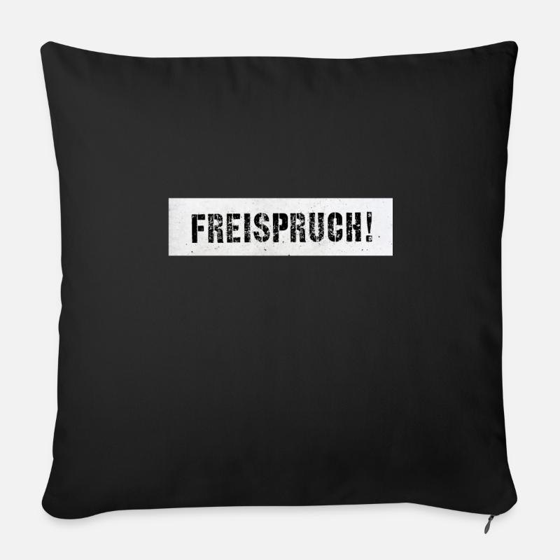 Freispruch! Fun T-shirt Gericht unschuldig Spaß - Sofakissenbezug 45 x 45 cm - Schwarz