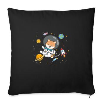 Shiba Inu - Sofa pillowcase 17,3'' x 17,3'' (45 x 45 cm) - black - Front