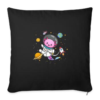 Axolotl - Housse de coussin décorative 45 x 45 cm - noir - Devant